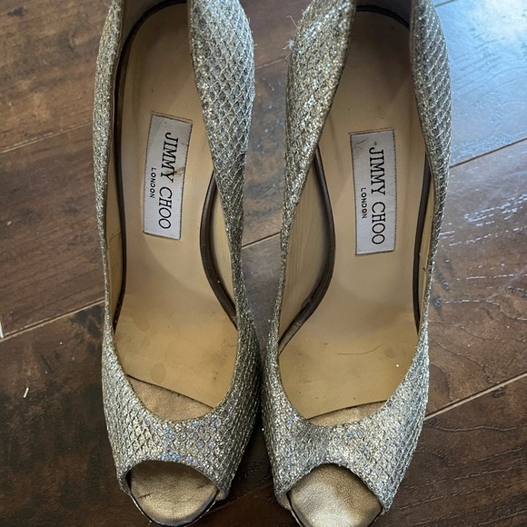 Open-toe glitter pumps Jimmy Choo - Picture 2 of 3